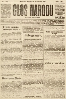 Głos Narodu (wydanie wieczorne). 1914, nr 217