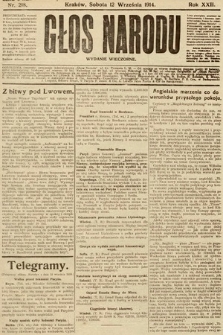 Głos Narodu (wydanie wieczorne). 1914, nr 218