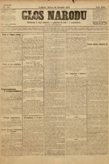 Głos Narodu (wydanie popołudniowe). 1914, nr 287