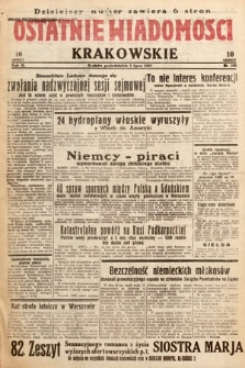 Ostatnie Wiadomości Krakowskie. 1933, nr 182