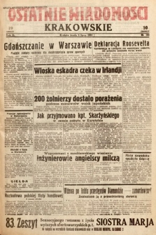 Ostatnie Wiadomości Krakowskie. 1933, nr 184