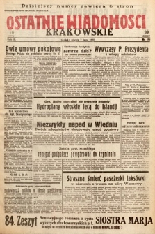 Ostatnie Wiadomości Krakowskie. 1933, nr 186