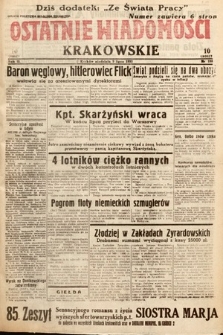 Ostatnie Wiadomości Krakowskie. 1933, nr 188
