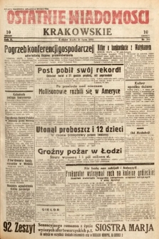 Ostatnie Wiadomości Krakowskie. 1933, nr 205
