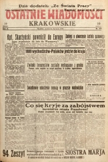 Ostatnie Wiadomości Krakowskie. 1933, nr 209