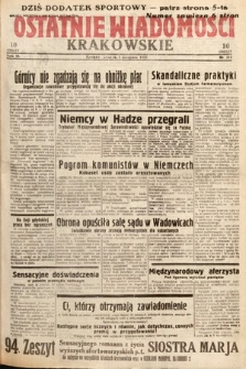 Ostatnie Wiadomości Krakowskie. 1933, nr 211