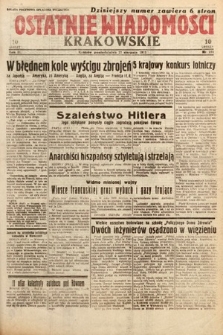 Ostatnie Wiadomości Krakowskie. 1933, nr 231