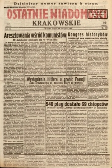 Ostatnie Wiadomości Krakowskie. 1933, nr 240