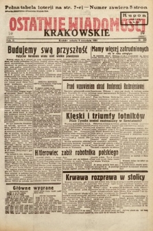 Ostatnie Wiadomości Krakowskie. 1933, nr 250