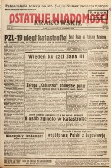 Ostatnie Wiadomości Krakowskie. 1933, nr 255