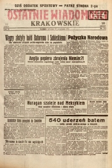 Ostatnie Wiadomości Krakowskie. 1933, nr 260