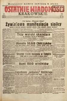 Ostatnie Wiadomości Krakowskie. 1933, nr 270