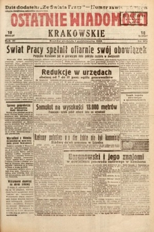 Ostatnie Wiadomości Krakowskie. 1933, nr 272