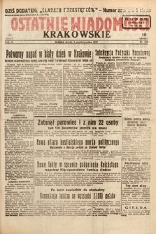 Ostatnie Wiadomości Krakowskie. 1933, nr 275