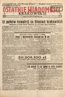 Ostatnie Wiadomości Krakowskie. 1933, nr 279