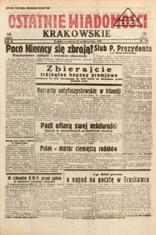 Ostatnie Wiadomości Krakowskie. 1933, nr 286