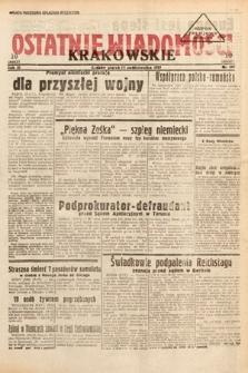 Ostatnie Wiadomości Krakowskie. 1933, nr 287