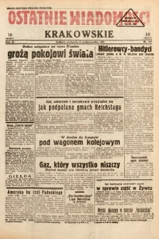 Ostatnie Wiadomości Krakowskie. 1933, nr 289