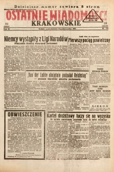 Ostatnie Wiadomości Krakowskie. 1933, nr 290