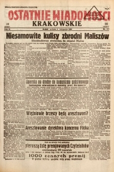 Ostatnie Wiadomości Krakowskie. 1933, nr 309