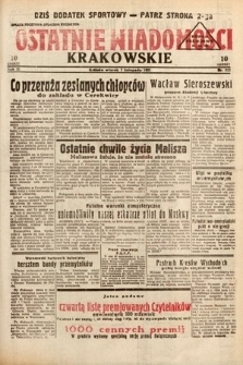 Ostatnie Wiadomości Krakowskie. 1933, nr 312