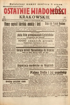 Ostatnie Wiadomości Krakowskie. 1933, nr 314