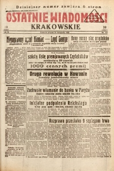 Ostatnie Wiadomości Krakowskie. 1933, nr 315