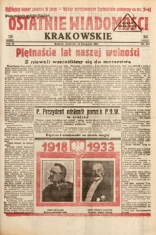 Ostatnie Wiadomości Krakowskie. 1933, nr 317