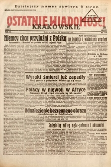 Ostatnie Wiadomości Krakowskie. 1933, nr 323