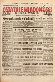 Ostatnie Wiadomości Krakowskie. 1933, nr 332