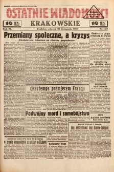Ostatnie Wiadomości Krakowskie. 1933, nr 333