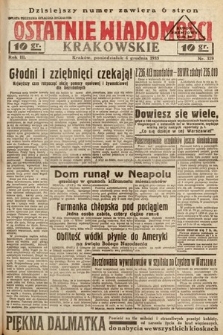 Ostatnie Wiadomości Krakowskie. 1933, nr 339
