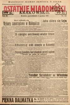 Ostatnie Wiadomości Krakowskie. 1933, nr 346