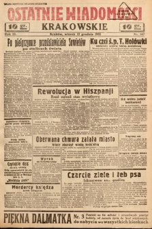 Ostatnie Wiadomości Krakowskie. 1933, nr 347