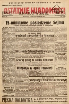 Ostatnie Wiadomości Krakowskie. 1933, nr 348