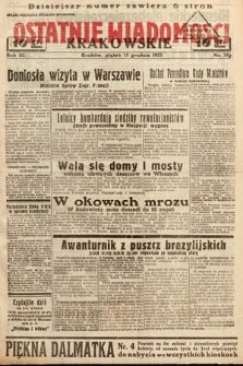 Ostatnie Wiadomości Krakowskie. 1933, nr 350