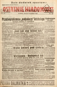 Ostatnie Wiadomości Krakowskie. 1933, nr 354