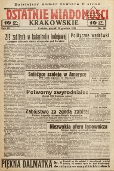 Ostatnie Wiadomości Krakowskie. 1933, nr 361