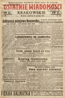 Ostatnie Wiadomości Krakowskie. 1933, nr 363
