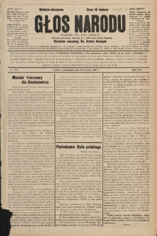 Głos Narodu : dziennik polityczny, założony w r. 1893 przez Józefa Rogosza (wydanie wieczorne). 1906, nr 209