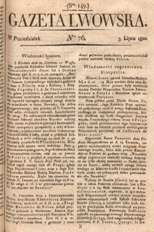 Gazeta Lwowska. 1820, nr 76