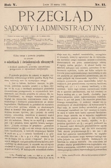 Przegląd Sądowy i Administracyjny. 1880, nr 11