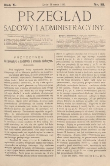 Przegląd Sądowy i Administracyjny. 1880, nr 13