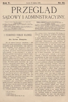 Przegląd Sądowy i Administracyjny. 1880, nr 14