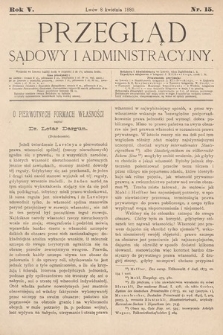 Przegląd Sądowy i Administracyjny. 1880, nr 15