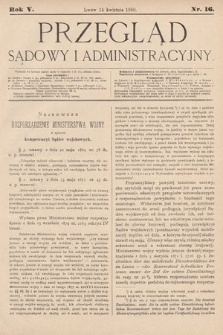 Przegląd Sądowy i Administracyjny. 1880, nr 16