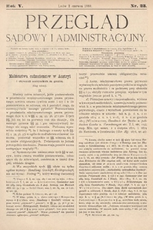 Przegląd Sądowy i Administracyjny. 1880, nr 23