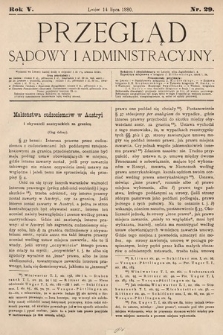 Przegląd Sądowy i Administracyjny. 1880, nr 29