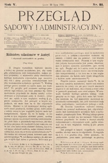 Przegląd Sądowy i Administracyjny. 1880, nr 31