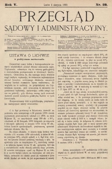 Przegląd Sądowy i Administracyjny. 1880, nr 32